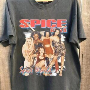 Spice Girls Spice World Graphic T-Shirt, 90s Music Band Tee, Retro Pop Culture